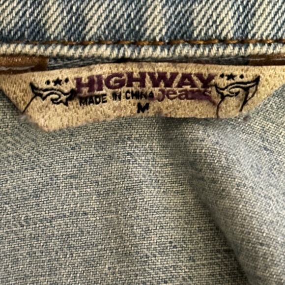 Light blue, distressed, denim jacket, size med - Picture 11 of 13